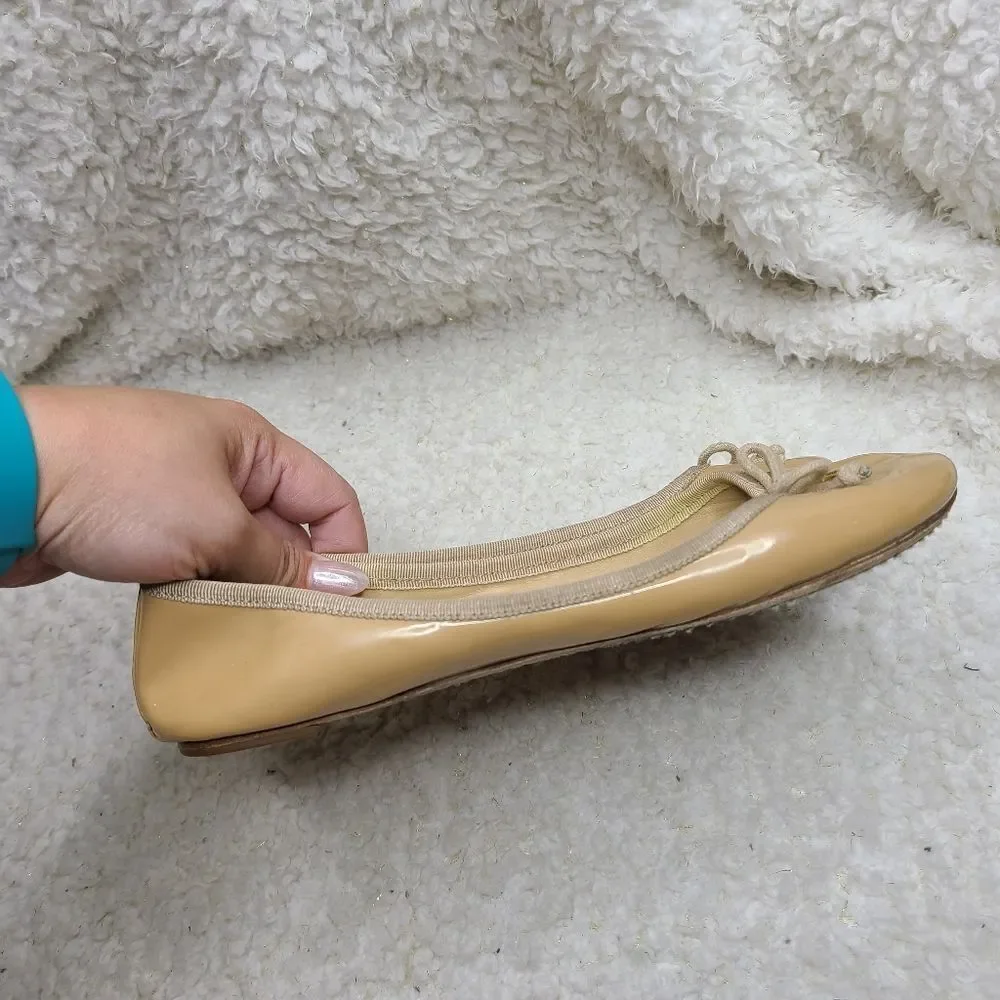 Tory Burch Chelsea‎ Tan Patent Leather Ballet Flats sz 7.5